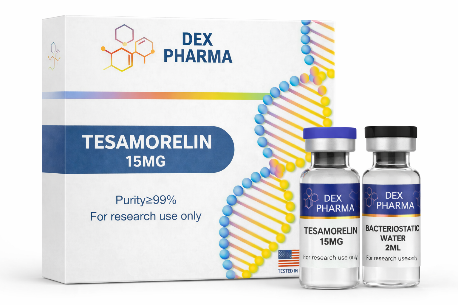 TESAMORELIN 15MG - FRASCO + DILUENTE